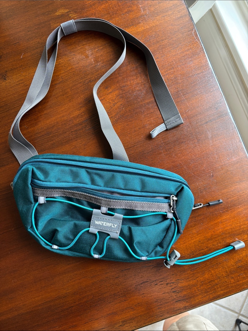 Unisex Teal Crossbody Sling or Mini Belt Bag